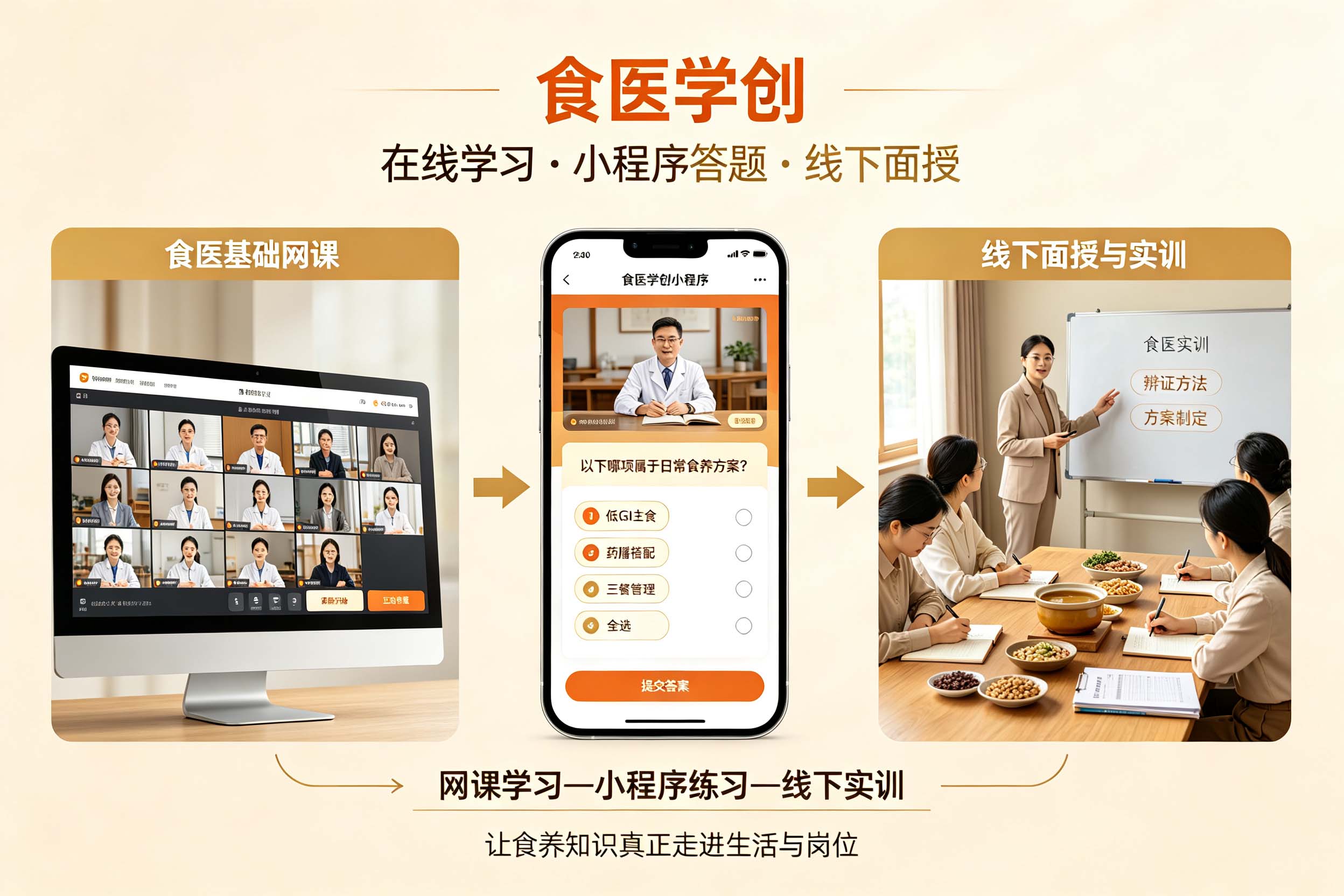 食医学创 · 培训场景